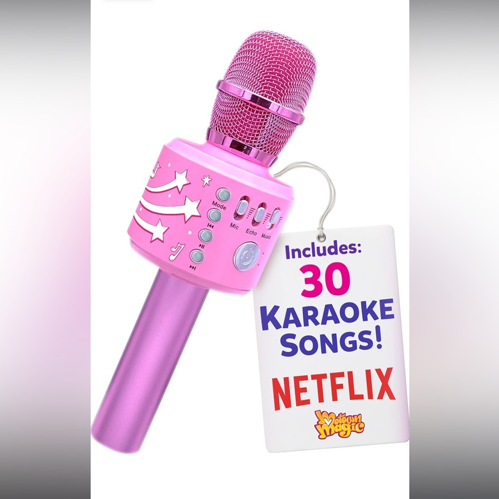 Motown Magic Bluetooth Karaoke Microphone | Includes 30 Famous Songs |kids Karao